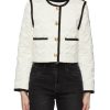 Clothing * | Mo&Co. Flash Sale Contrast Trim Heart Pattern Quilted Jacket