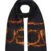 Accessories * | Alexander Mcqueen Best Sellers Logo Sparkler Print Silk Scarf