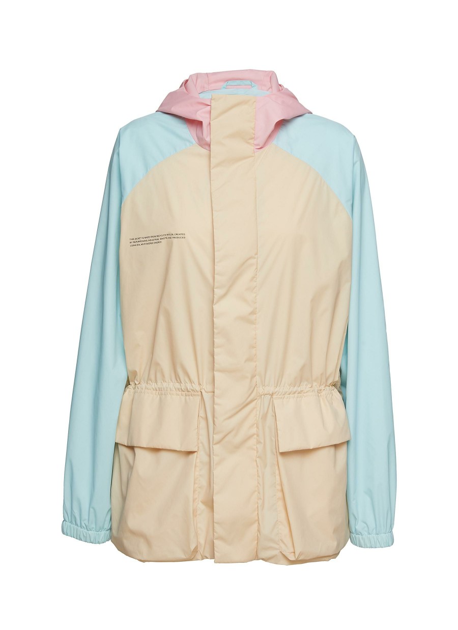 Clothing * | Pangaia Fashion Recycled Nylon Color Block Hooded Jacket