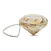 Bags * | Judith Leiber Crazy Deals Diamond Canary Chain Crystal Clutch