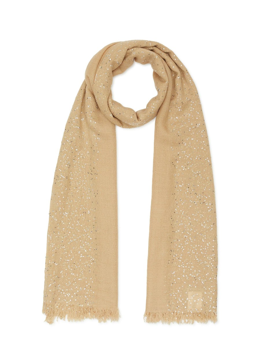 Accessories * | Faliero Sarti Good Quality 'New Dalila' Sequined Virgin Wool Blend Scarf