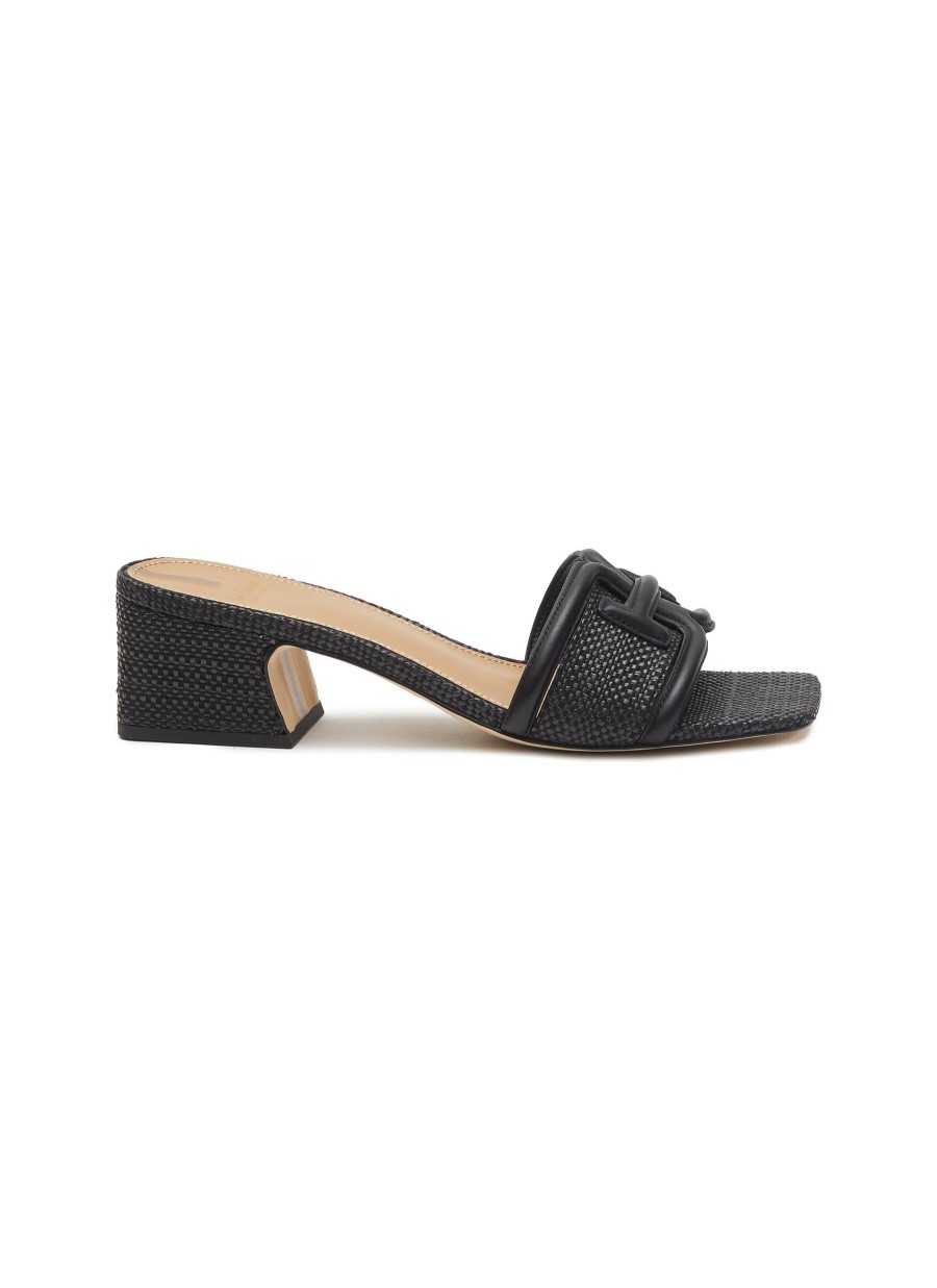 Shoes * | Sam Edelman Good Quality 'Waylon' 45 Double E Single Band Leather Block Heeled Sandals