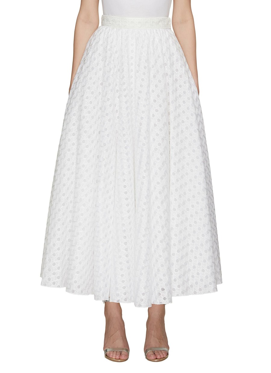 Clothing * | Giambattista Valli Online Treillage Macrame Maxi Skirt