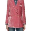 Clothing * | Blaze Milano Closeout Sale 'Everyday' Peak Lapel Double Breasted Velvet Blazer