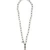 Accessories * | Maison Michel Outlet Logo Charm Pearl Shoulder Strap