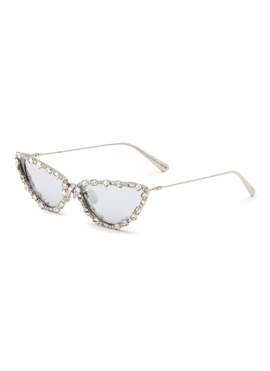 Accessories * | Crazy Deals Miss Dior Sharp Cat Eye Crystal Detail Sunglasses