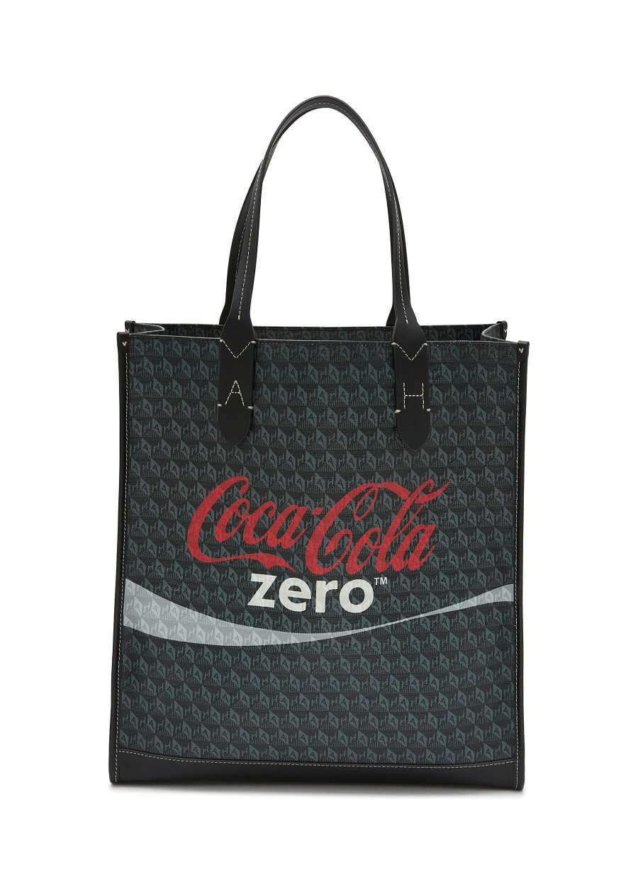 Bags * | Anya Hindmarch Outlet 'Coke Zero' Recycled Canvas Tote Bag