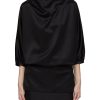 Clothing * | Toteme Fashion Satin Cowl Neck Quarter Sleeve Top