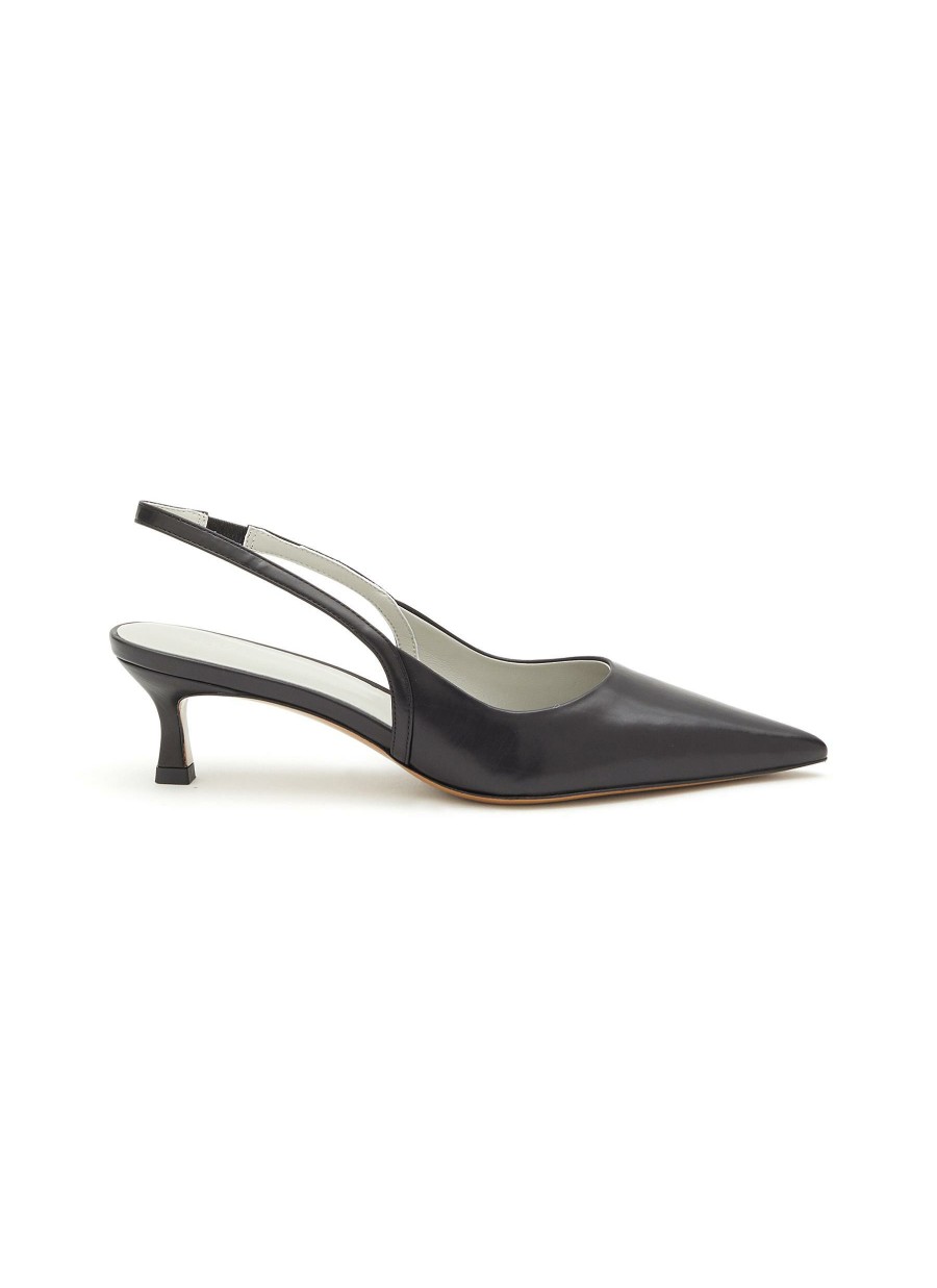 Shoes * | Equil Shop 'Lyon' 50 Leather Point Toe Slingback Pumps