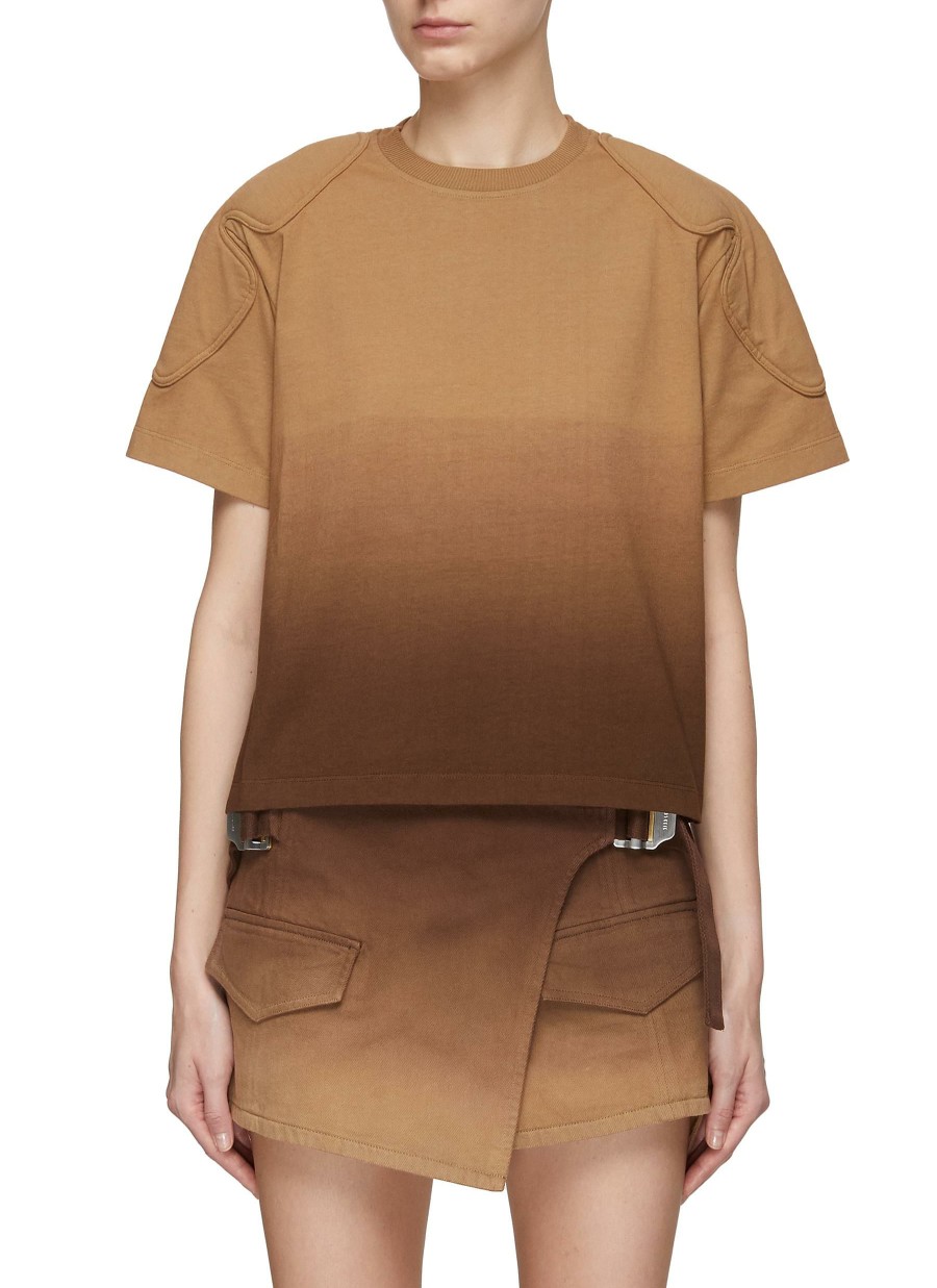 Clothing * | Dion Lee Tendy Style Sunfade Padded Applique Crewneck Short Sleeve T-Shirt