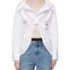 Clothing * | T By Alexander Wang Hot Sale Butterfly Pull Up Button Down Shirt