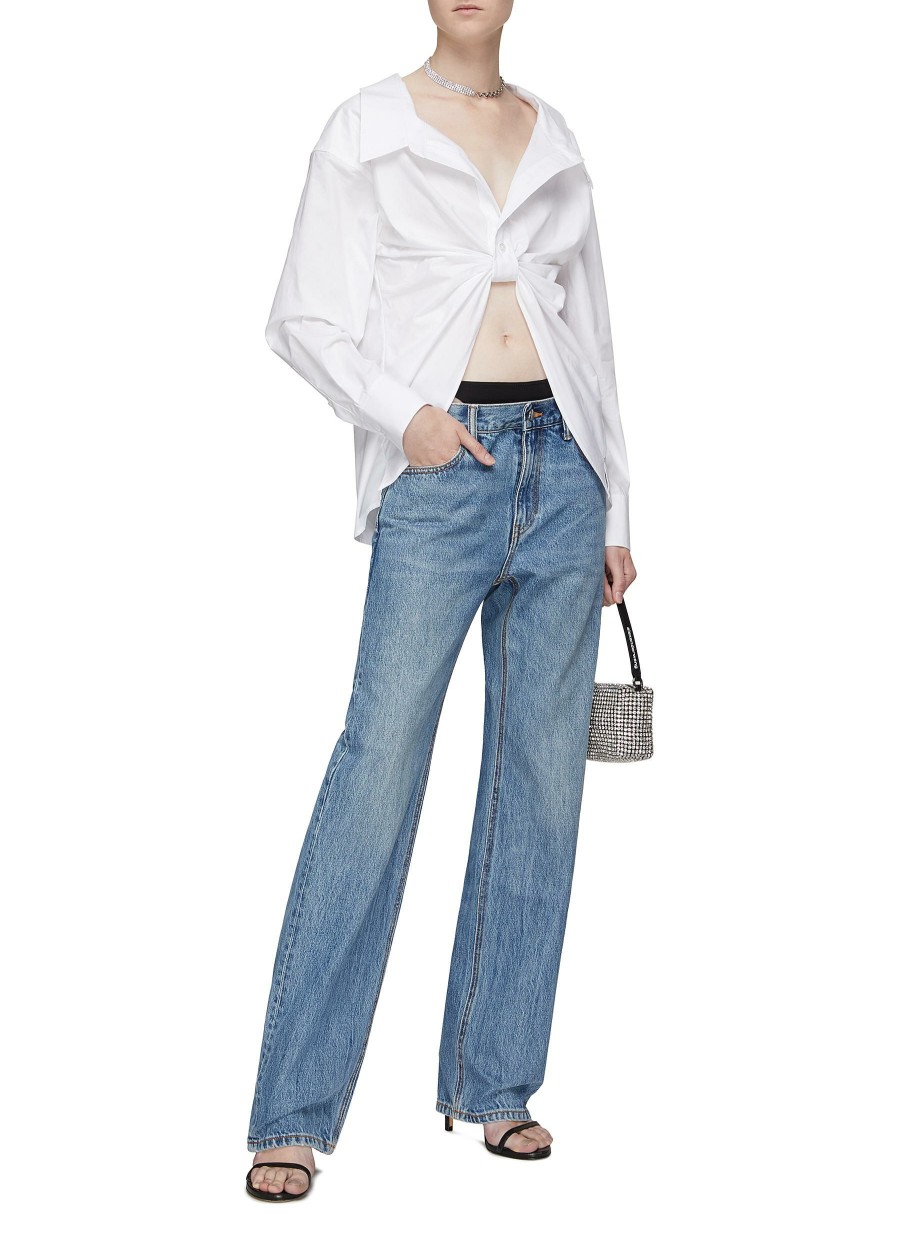 Clothing * | T By Alexander Wang Hot Sale Butterfly Pull Up Button Down Shirt