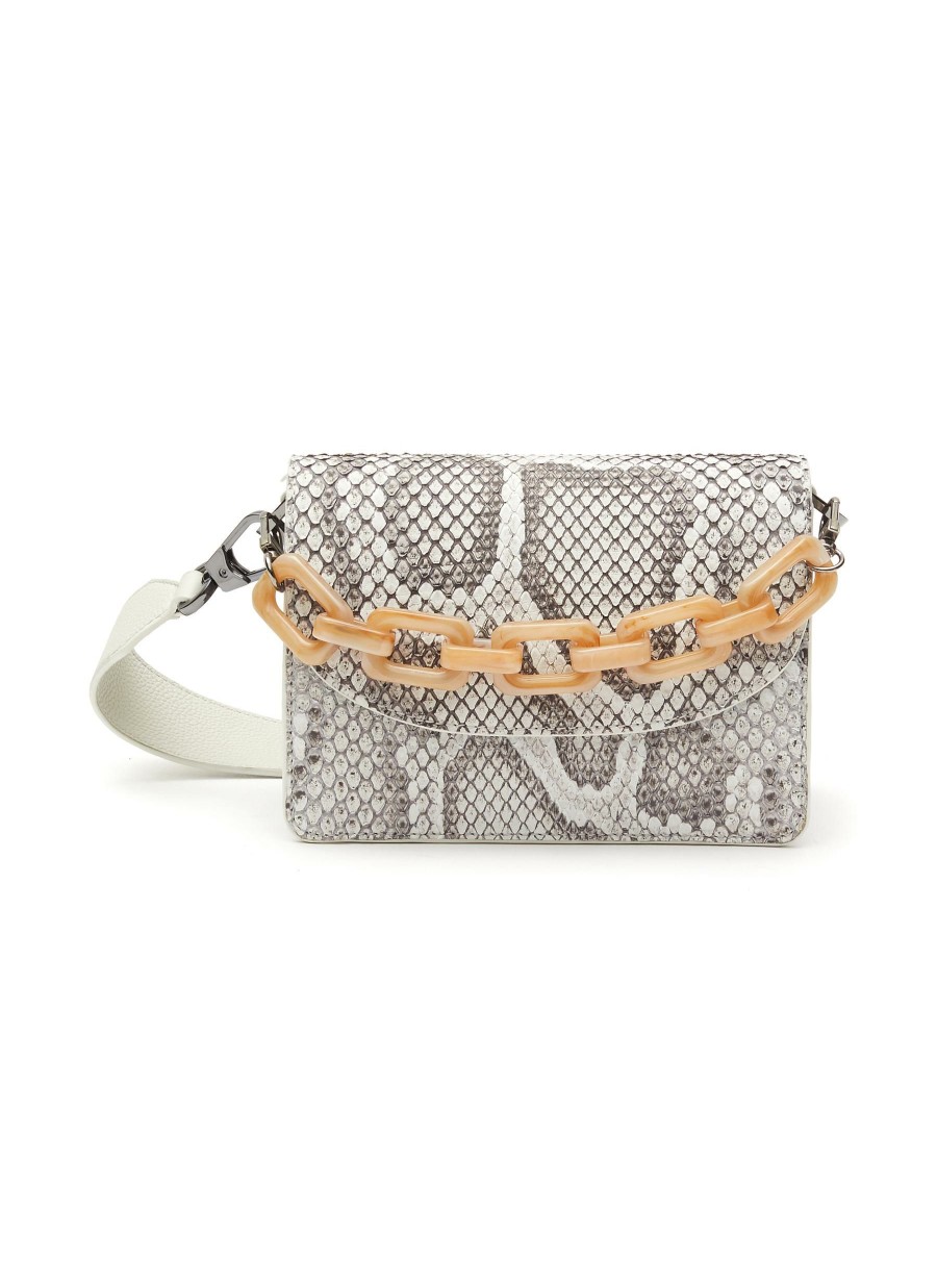 Bags * | Maria Oliver Closeout Sale 'Valencia' Python Leather Crossbody Bag