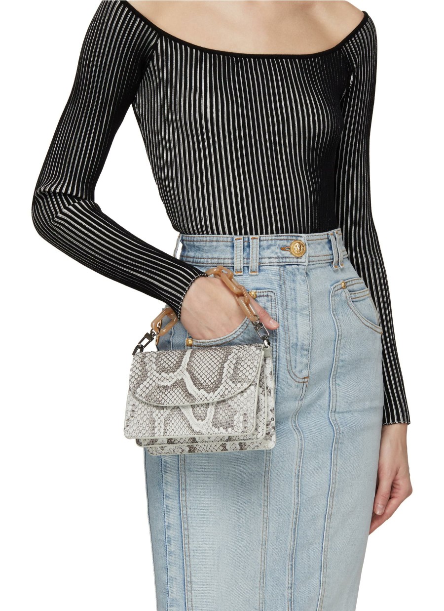 Bags * | Maria Oliver Closeout Sale 'Valencia' Python Leather Crossbody Bag