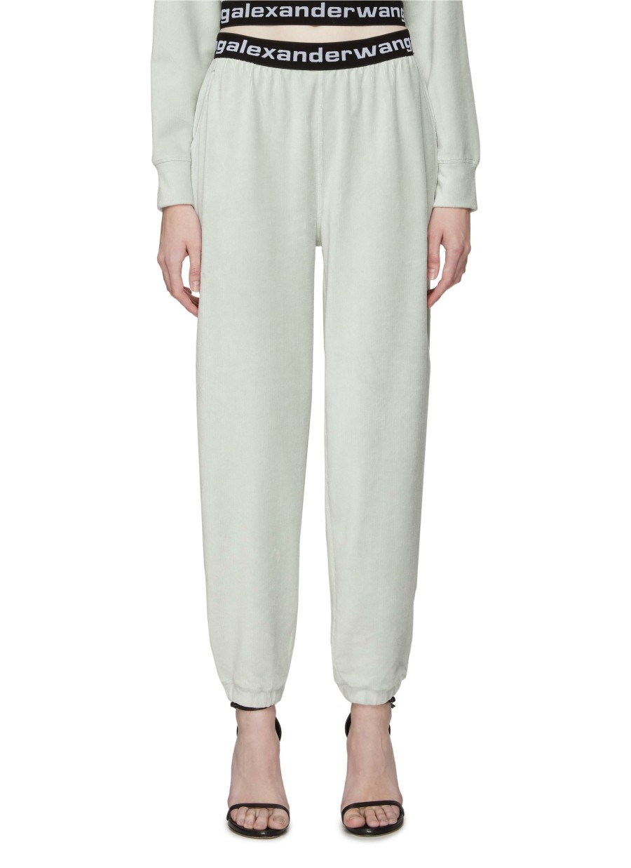 Clothing * | T By Alexander Wang Best Sellers Elastic Logo Stretch Corduroy Pants