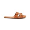 Shoes * | Rodo Tendy Style Cut Out Strap Calfskin Leather Slides