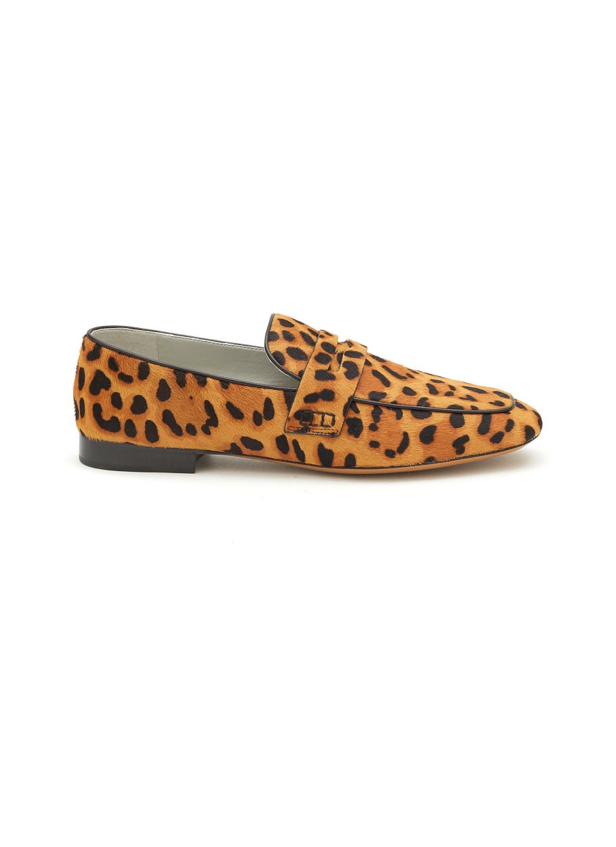 Shoes * | Equil Outlet Sale 'London' Leopard Print Leather Penny Loafers