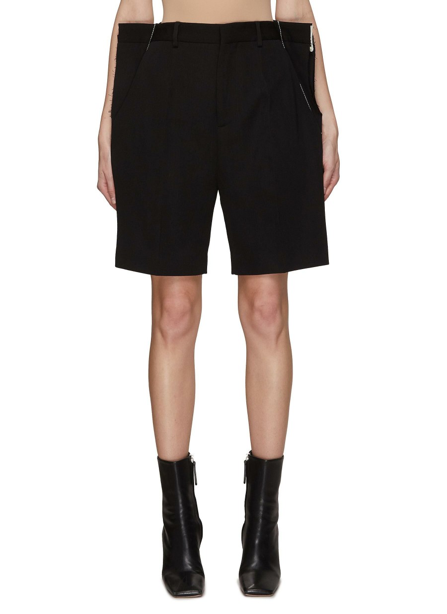 Clothing * | Mm6 Maison Margiela Outlet Raw Edge Detail Suiting Shorts