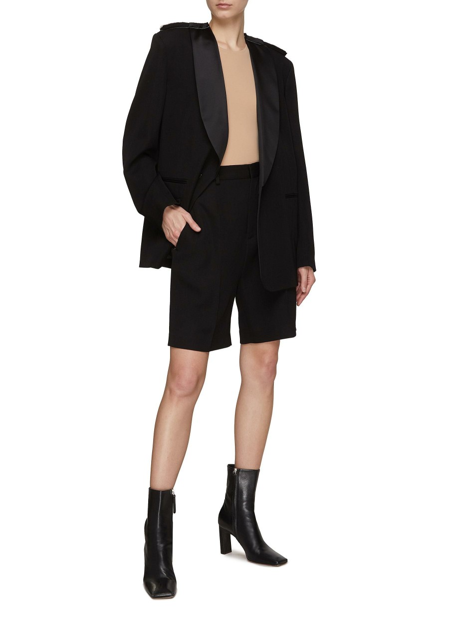 Clothing * | Mm6 Maison Margiela Outlet Raw Edge Detail Suiting Shorts