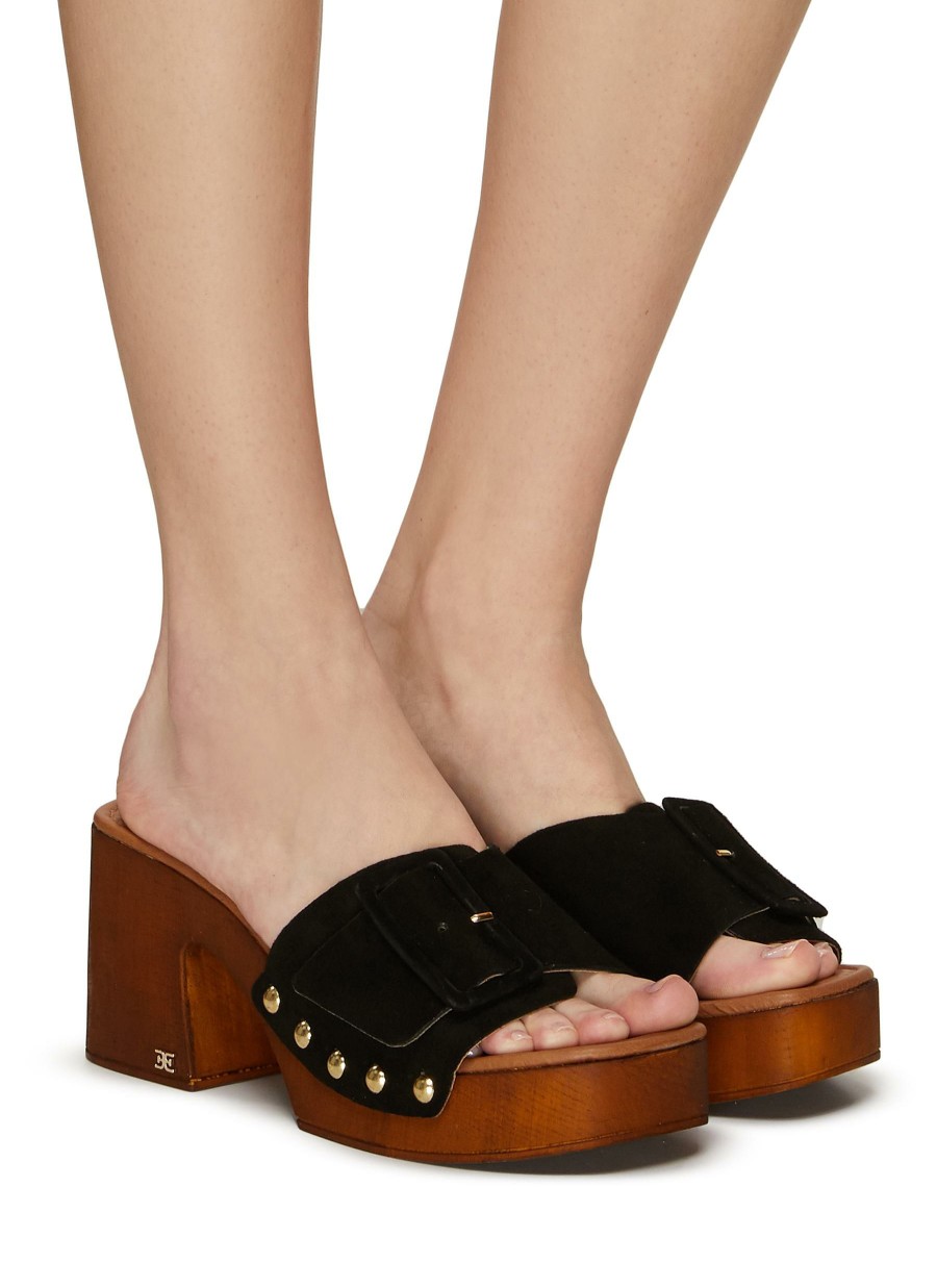 Shoes * | Sam Edelman Fashion 'Marcia' Suede Buckled Strap Platform Sandals