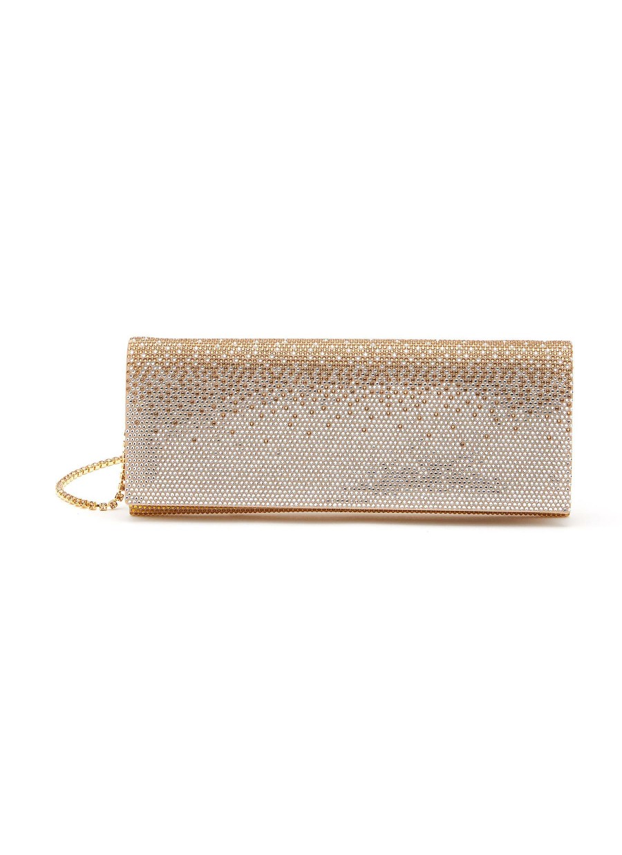 Bags * | Gedebe Good Quality All Over Crystal Envelope Clutch