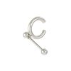 Accessories * | Justine Clenquet Hot Sale Silver Toned Brass Piercing Charm Ear Cuff