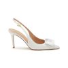 Shoes * | Gianvito Rossi Outlet Sale 'Jaipur' 85 Iridescent Stone Leather Slingback Pumps