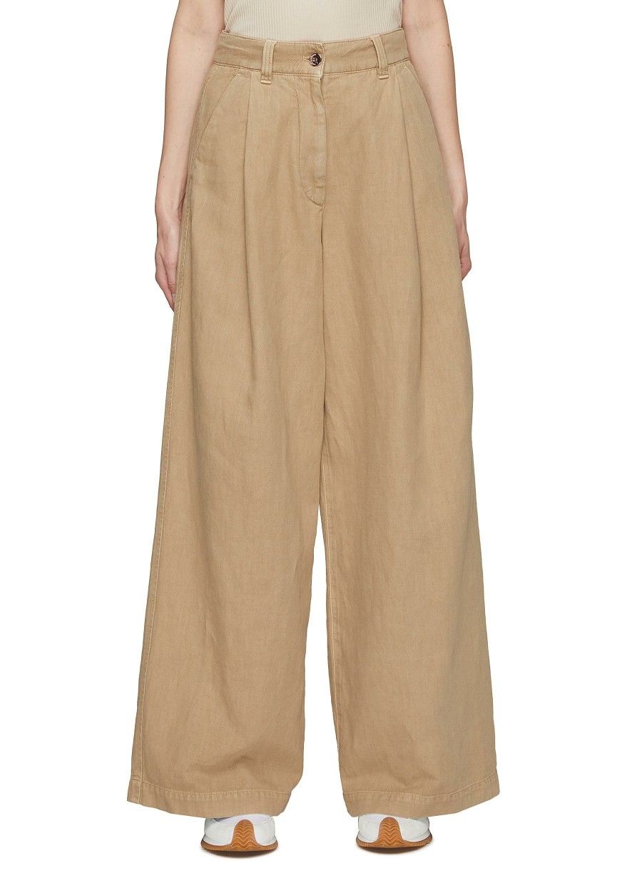 Clothing * | Brunello Cucinelli Free Delivery High Rise Wide Leg Denim Pants