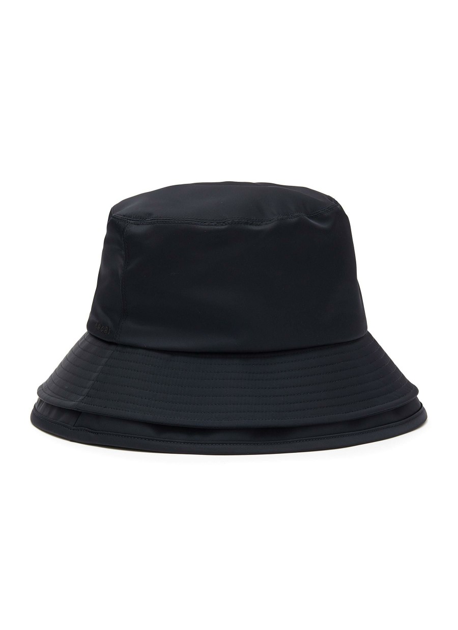 Accessories * | Sacai Crazy Deals Logo Embroidery Nylon Layered Bucket Hat