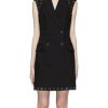 Clothing * | Alexander Mcqueen Best Sale Sleeveless Double Breasted Eyelet Detail Gilet Dress