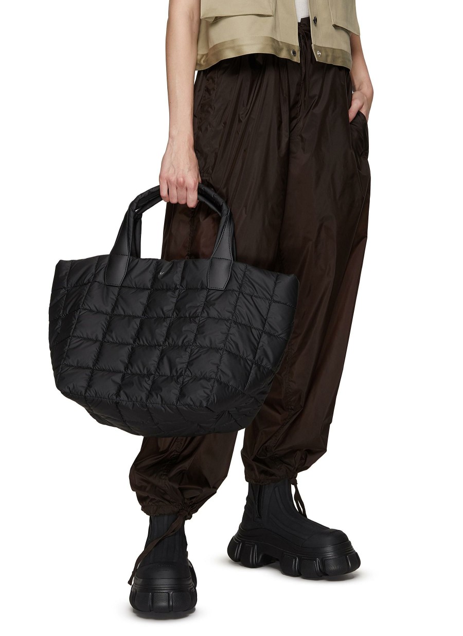 Bags * | Veecollective Outlet Sale Medium 'Porter' Gridded Nylon Quilt Tote Bag