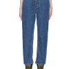 Clothing * | Ganni Online Double Button Fly Embellished Straight Leg Jeans