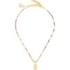 Accessories * | Venessa Arizaga Premium 'Rainbow Sparkle Gummy' Gold Plated Brass Rhinestone Gummy Bear Charm Necklace