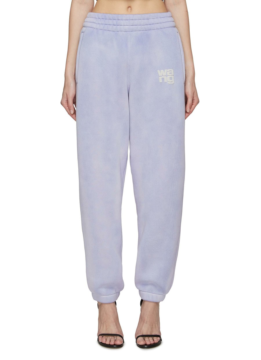 Clothing * | T By Alexander Wang Tendy Style Puff Paint Logo Essential Terry Classic Sweatpants