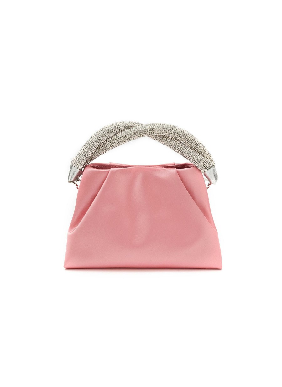 Bags * | Rodo Shop 'Bernice' Stone Embellished Handle Satin Handbag