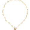 Accessories * | Monshiro Premium 'Sucabiosa' Gold Plated Metal Glass Pearl Necklace