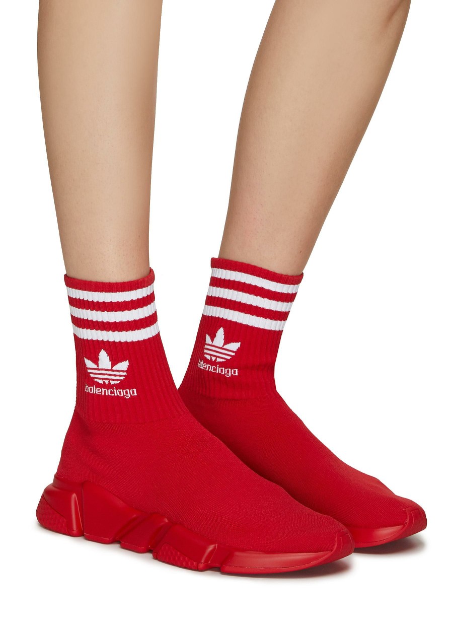 Shoes * | Balenciaga Flash Sale X Adidas 'Speed' High Top Sock Sneakers