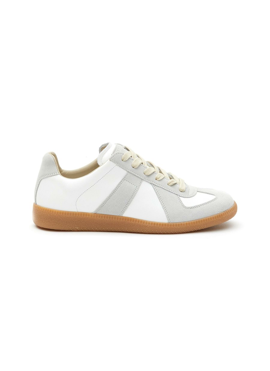 Shoes * | Maison Margiela Excellent Quality 'Replica' Leather Low Top Sneakers