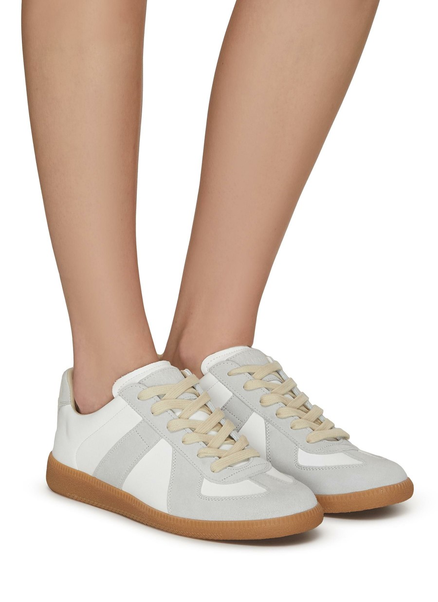 Shoes * | Maison Margiela Excellent Quality 'Replica' Leather Low Top Sneakers