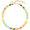 Accessories * | Venessa Arizaga Discount 'Rainbow Cheer' Gold Plated Brass Ceramic Glass Bead Necklace