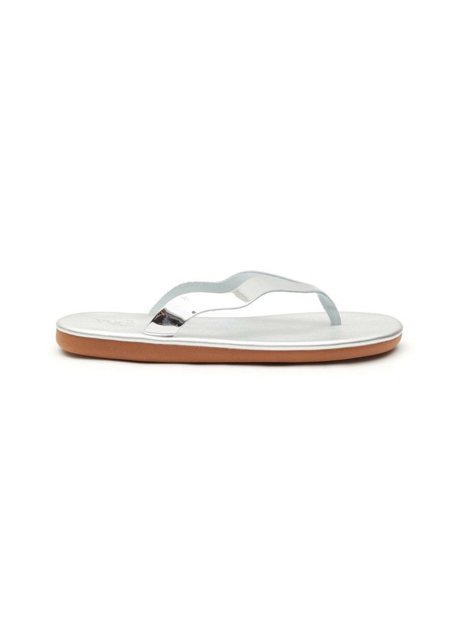 Shoes * | Ancient Greek Sandals Discount 'Laconia' Wavy Band Patent Leather Thong Sandals