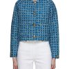 Clothing * | St. John Hot Sale Chequered Tweed Round Neck Jacket