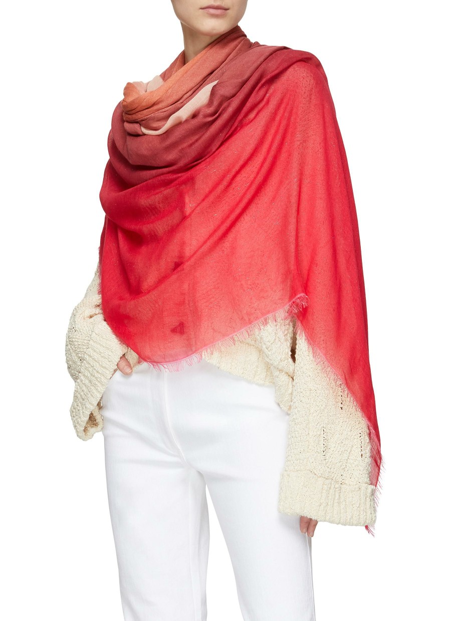 Accessories * | Faliero Sarti Premium 'New Amante' Ombre Knit Fringed Scarf