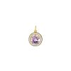 Accessories * | Eyem Quick Delivery 18K Gold Plated Sterling Silver Amethyst Enamel Pendant