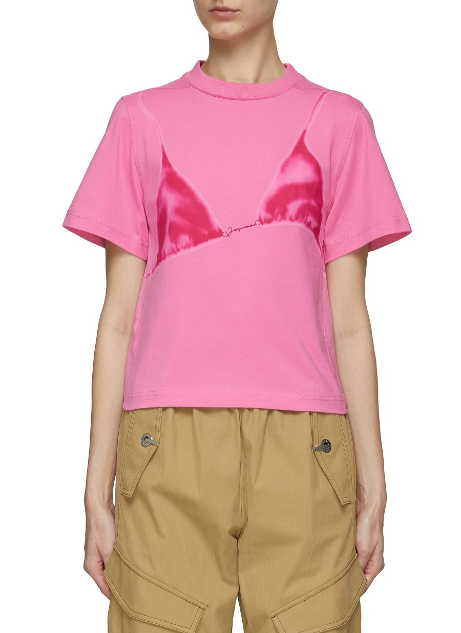 Clothing * | Jacquemus Closeout Sale Logo Bikini Print Crewneck T-Shirt