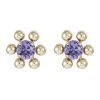 Accessories * | Justine Clenquet Good Quality Gold Toned Brass Crystal Beaded Stud Earrings