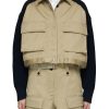 Clothing * | Sacai Outlet Sale Flap Pocket Chunky Knit Sleeve Jacket