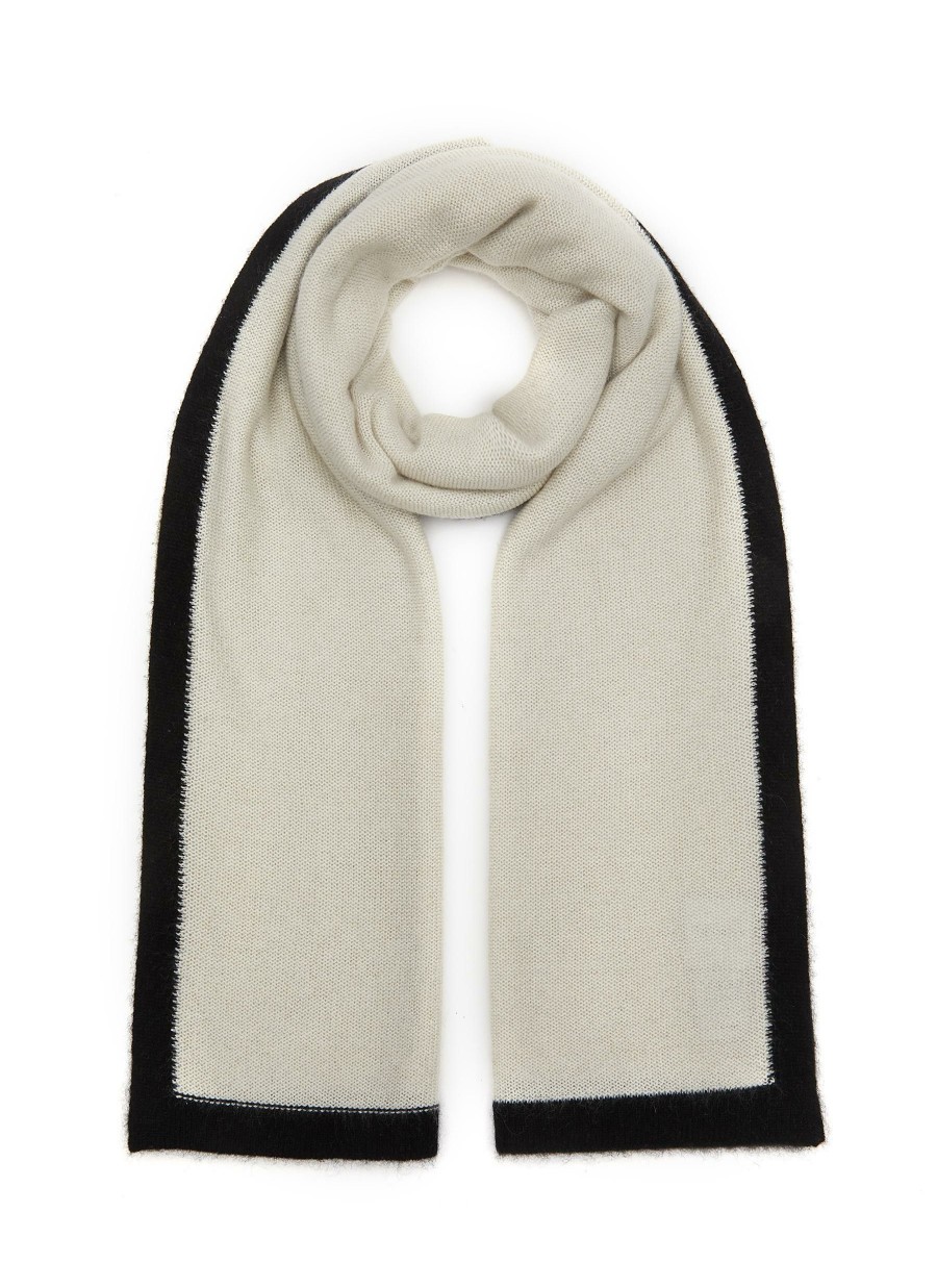 Accessories * | Jovens Online Contrast Edge Cashmere Knit Scarf