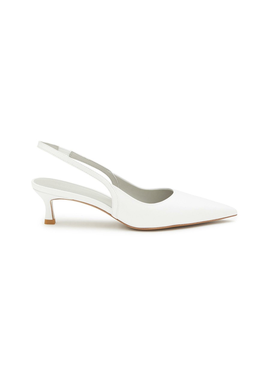 Shoes * | Equil Outlet 'Lyon' 50 Leather Point Toe Slingback Pumps