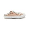 Shoes * | Pedro Garcia Discount Flat Round Toe Cut Out Heel Lace Up Satin Sneakers